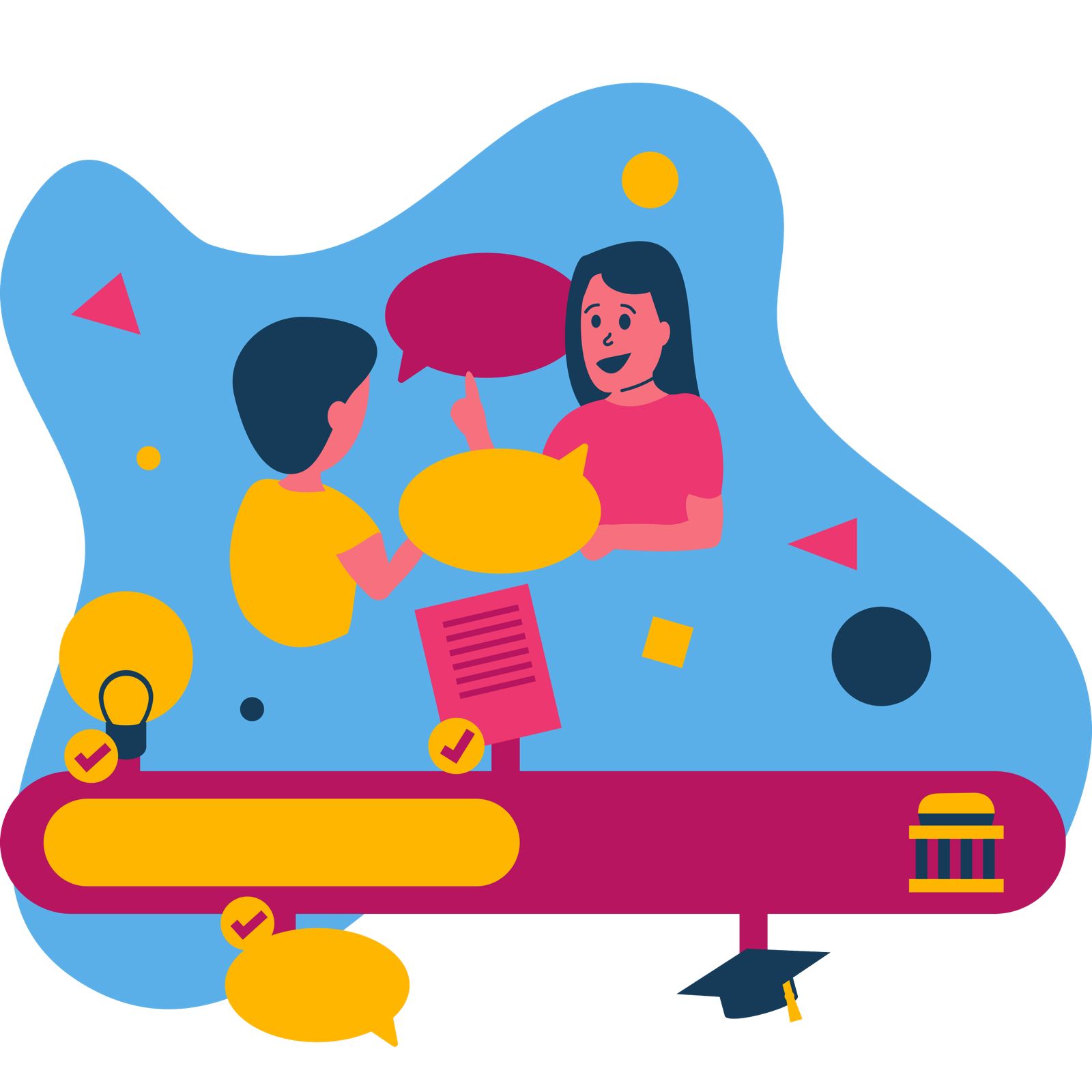 Monthly Consultations with Milestones illustration